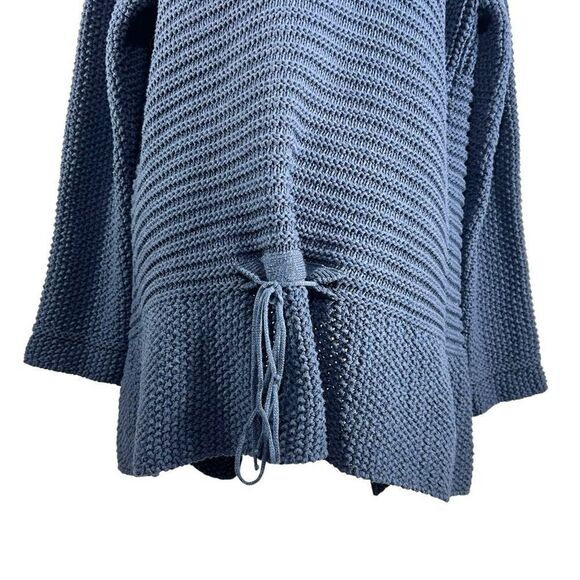 Lilith Cotton Open Front Cardigan Sweater Medium/Large Blue Knit Women’s - Picture 8 of 12